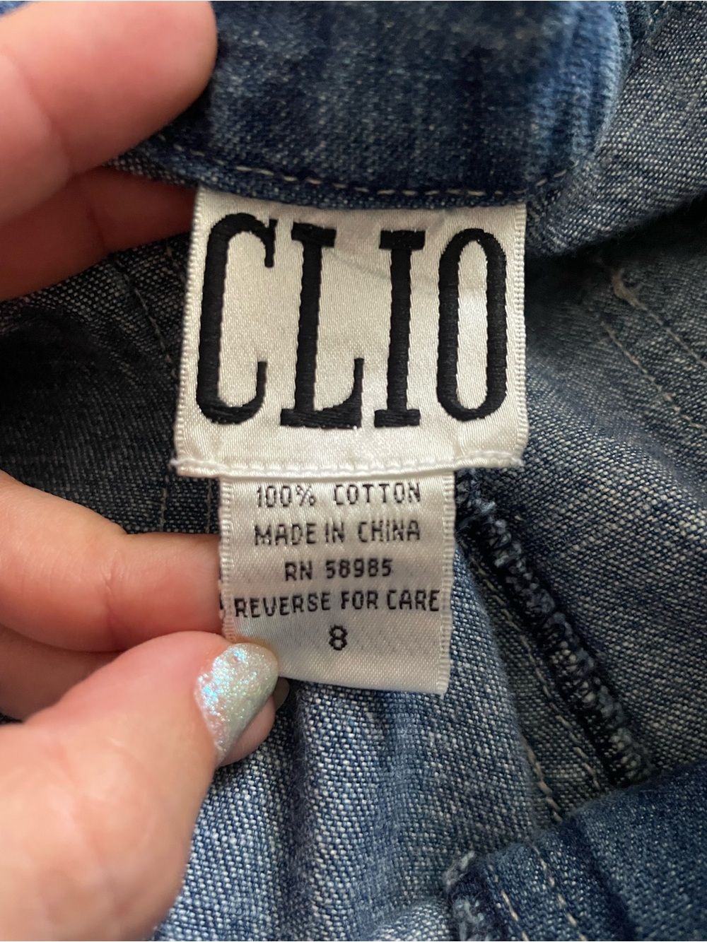 Vintage Clio Butterfly Embroidered Cut Out Straight Leg Jeans Size 8 Cottagecore - Picture 5 of 8